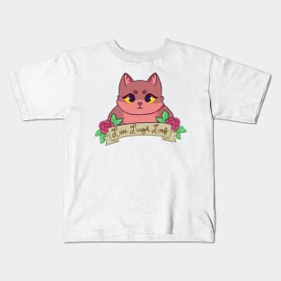 Live Laugh Loaf (Brown Cat) Kids T-Shirt